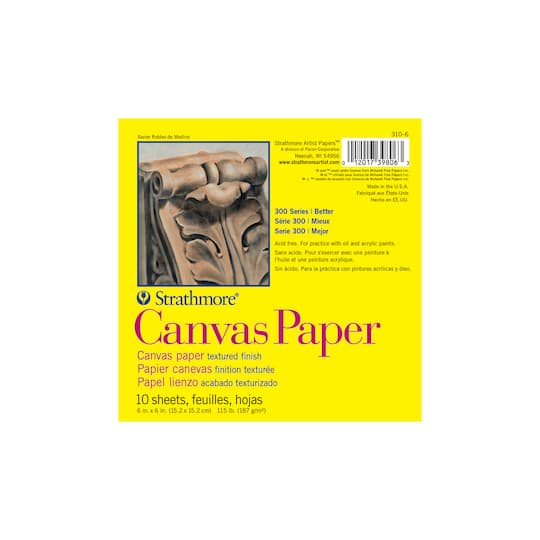 Michaels, Strathmore® 300 Series Canvas Pad – Category: Canvas Pads & Paper